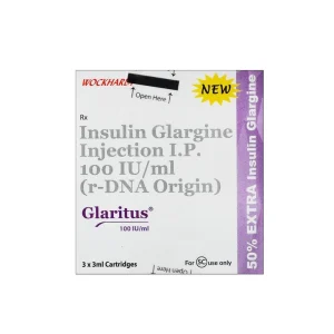 Thuốc Glaritus 100IU Wockhardt điều trị tiểu đường típ 1 - phụ thuộc insulin, tiểu đường típ 2 (3ml)