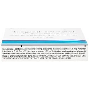 Thuốc tiêm Tanganil 500mg/5ml Pierre Fabre điều trị triệu chứng các cơn chóng mặt (1 vỉ x 5 ống x 25ml)