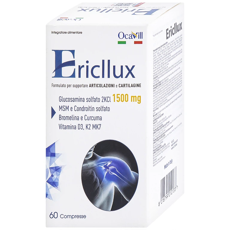 Viên uống Ericllux Ocavill hỗ trợ tăng tiết dịch khớp, giúp khớp vận động linh hoạt (60 viên)