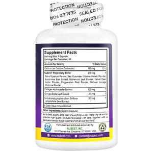 Thực phẩm bảo vệ sức khỏe Nubest Tall bổ sung canxi hỗ trợ phát triển xương, răng chắc khỏe (60 viên)