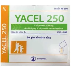 Thuốc Yacel 250 Tw2 điều trị nhiễm trùng tai, nhiễm trùng da và nhiễm trùng vi khuẩn (24 gói x 30g)