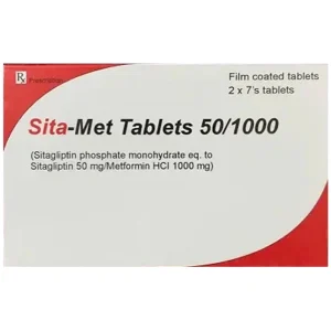 Thuốc Sita-Met Tablets 50/1000 Ccl điều trị đái tháo đường típ 2 (2 vỉ x 7 viên)