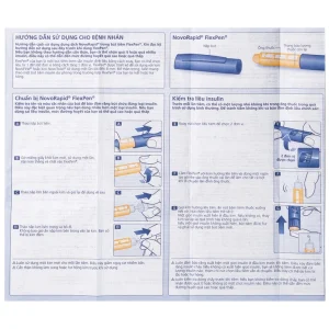 Bút tiêm Novorapid FlexPen 100U/ml Novo Nordisk kiểm soát đường huyết (5 cây x 3ml)