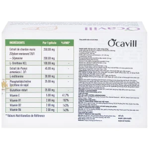 Viên uống Ocavill hỗ trợ tăng cường chức năng gan, giải độc gan, bảo vệ gan (4 vỉ x 15 viên)