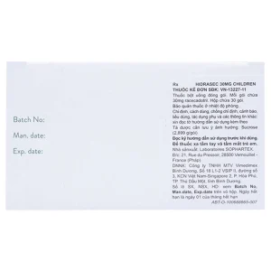 Thuốc bột Hidrasec 30mg điều trị tiêu chảy cấp ở trẻ em (30 gói)