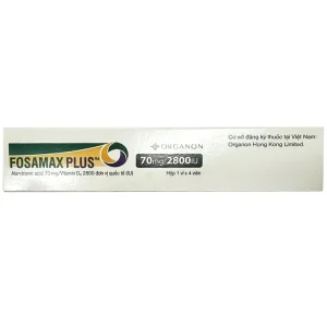 Thuốc Fosamax Plus 70mg/5600IU Organon điều trị loãng xương (1 vỉ x 4 viên)