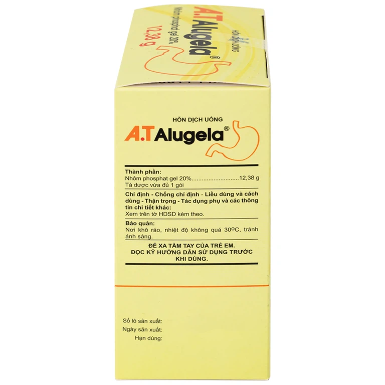 Hỗn dịch thuốc A.T Alugela An Thiên điều trị viêm thực quản, viêm dạ dày cấp và mạn tính (26 gói x 20g)