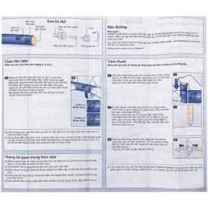 Bút tiêm Novorapid FlexPen 100U/ml Novo Nordisk kiểm soát đường huyết (5 cây x 3ml)
