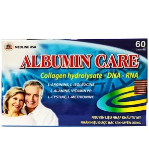 Viên uống Albumin Care Medline bổ sung đạm, acid amin, vitamin, hỗ trợ phục hồi sức khỏe (60 viên)