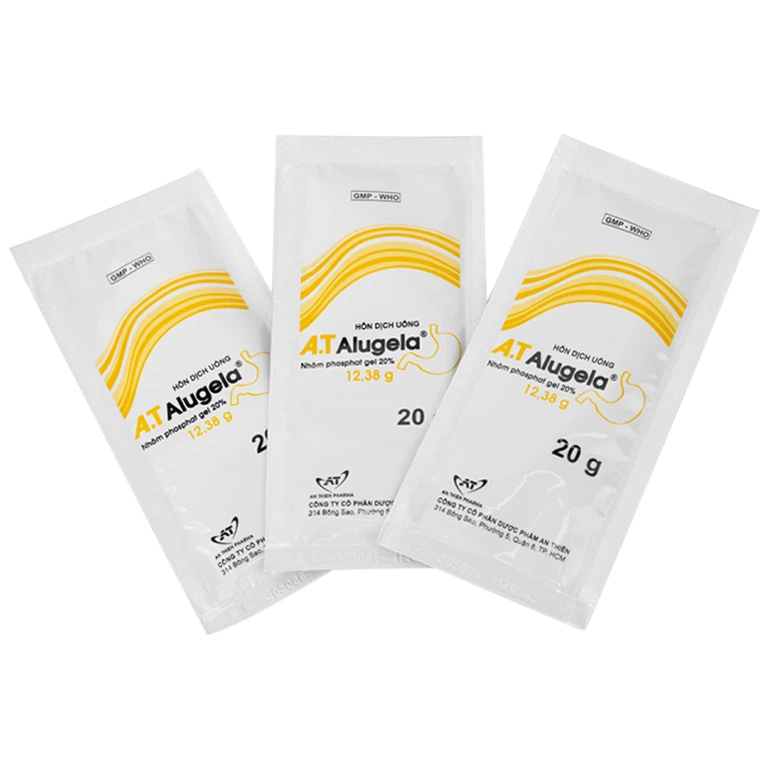 Hỗn dịch thuốc A.T Alugela An Thiên điều trị viêm thực quản, viêm dạ dày cấp và mạn tính (26 gói x 20g)