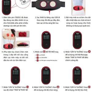 Máy mát xa lưng, bụng Fuji PG-2645L tác động sâu vào các vùng cơ và dây thần kinh bên trong