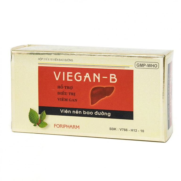 Thuốc Viegan-B Foripharm điều trị hạ men gan, viêm gan (3 vỉ x 15 viên)