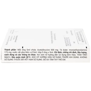 Thuốc tiêm Tanganil 500mg/5ml Pierre Fabre điều trị triệu chứng các cơn chóng mặt (1 vỉ x 5 ống x 25ml)