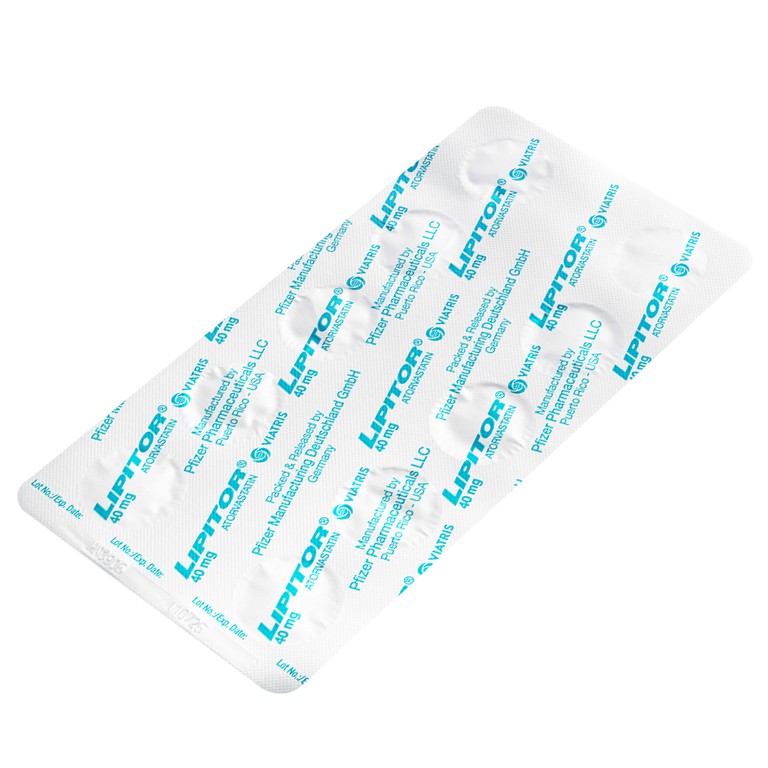 Viên nén Lipitor 40mg Pfizer điều trị tăng cholesterol toàn phần (3 vỉ x 10 viên)