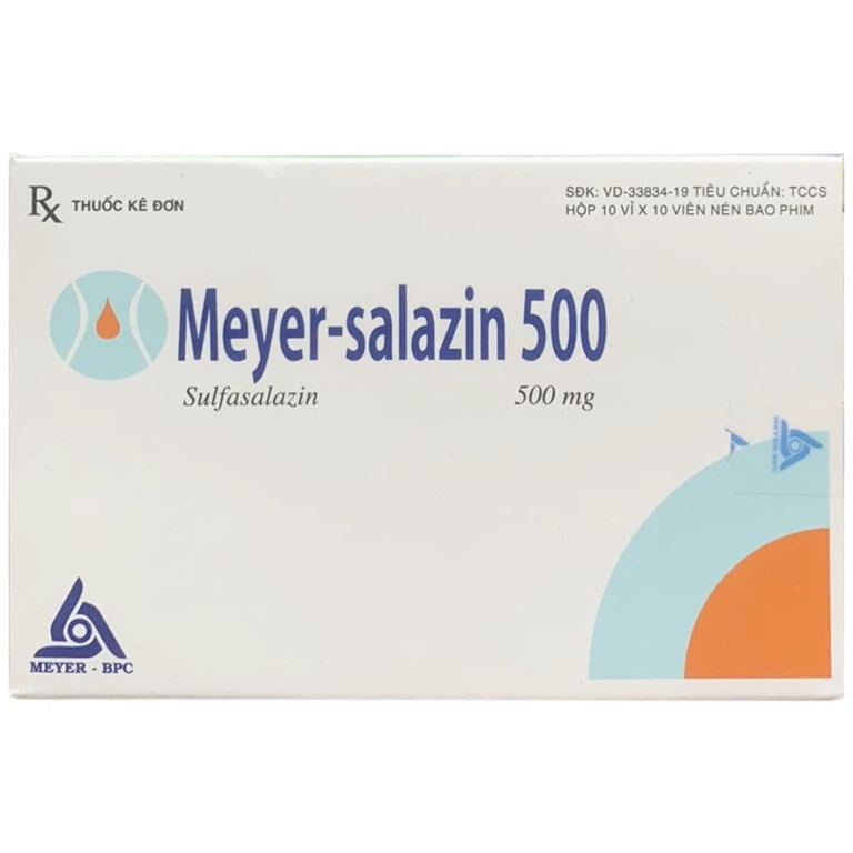 Thuốc Meyer-Salazin 500 điều trị viêm loét đại tràng, bệnh Corhn thể hoạt động (10 vỉ x 10 viên)
