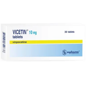 Thuốc Vicetin 10mg Sopharma điều trị rối loạn mạch máu, rối loạn tuần hoàn máu não (3 vỉ x 10 viên)