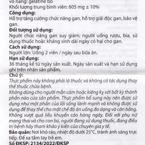 Viên uống Ocavill hỗ trợ tăng cường chức năng gan, giải độc gan, bảo vệ gan (4 vỉ x 15 viên)