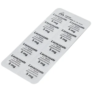 Thuốc Levocozate 5mg dùng trong điều trị viêm mũi dị ứng theo mùa, dị ứng kinh niên, nổi mề đay tự phát (10 vỉ x 10 viên)