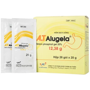 Hỗn dịch thuốc A.T Alugela An Thiên điều trị viêm thực quản, viêm dạ dày cấp và mạn tính (26 gói x 20g)