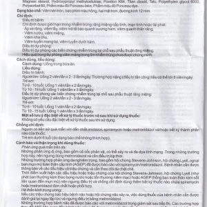Thuốc Agimdogyl Agimexpharm điều trị nhiễm trùng răng miệng cấp tính, mạn tính (2 vỉ x 10 viên)
