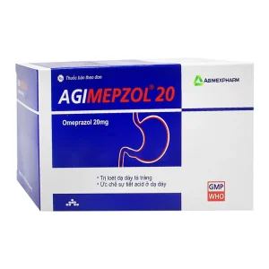 Thuốc Agimepzol 20 Agimexpharm điều trị trào ngược dịch dạ dày - thực quản, loét dạ dày (6 vỉ x 10 viên)