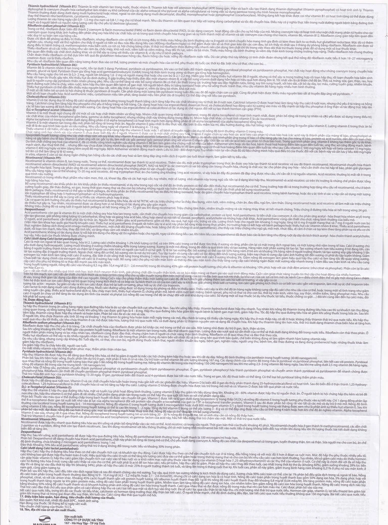 Thuốc Alphavimin 10ml Hadiphar bổ sung vitamin trong thời kỳ dưỡng bệnh, chế độ ăn đặc biệt (20 ống)