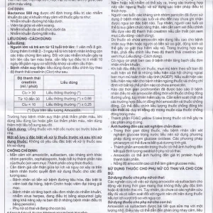 Thuốc Bactamox 500mg Imexpharm điều trị nhiễm khuẩn đường hô hấp dưới, viêm tai giữa (2 vỉ x 7 viên)