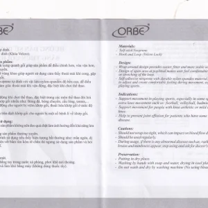 Băng thun gối H1 màu đen size S/M Orbe hỗ trợ vận động khi chơi thể thao