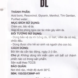 Dung dịch bôi ngoài da Castelani DL 17ml Quablue Pharma hỗ trợ phòng ngừa viêm da do bỏng da, lở loét