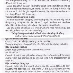 Thuốc Clonicap 250mg CPC1HN điều trị viêm khớp dạng thấp, đau cơ (2 vỉ x 15 viên)