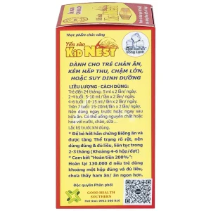 Yến sào Kid Nest Good Health giúp trẻ nhanh hết biếng ăn, ngủ ngon, tăng thể trạng (150ml)