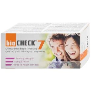Que thử phát hiện ngày rụng trứng Bio Check cho kết quả trong 5 - 10 phút (7 cái)