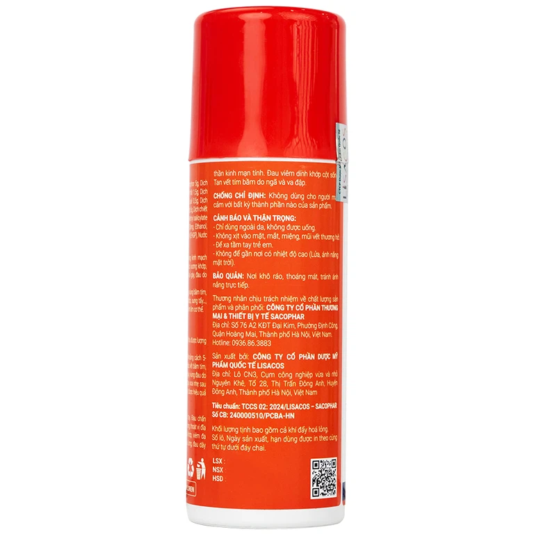 Chai xịt nóng Voltogel hot spray giảm nhanh chóng các cơn đau cơ, đau vai, bầm tím, bong gân (120ml)
