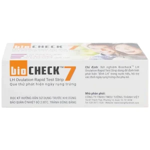 Que thử phát hiện ngày rụng trứng Bio Check cho kết quả trong 5 - 10 phút (7 cái)