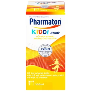 Siro Pharmaton Kiddi Syrup 100ml Sanofi bổ sung Lysin, calci và một số vitamin