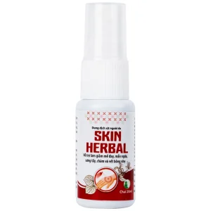 Dung dịch xịt ngoài da Skin Herbal hỗ trợ giảm mày đay, mẩn ngứa, sưng tấy, chàm và vết bỏng nhẹ (20ml)