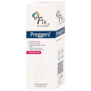 Lotion Fixderma Preggers Elasticity dưỡng ẩm, giảm vết rạn cho phụ nữ mang thai và sau khi sinh (100ml)