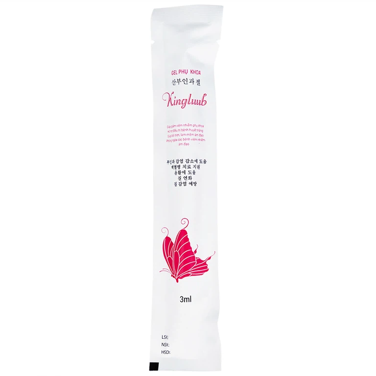 Gel phụ khoa Kingluub Biosantis giảm viêm nhiễm, hỗ trợ điều trị huyết trắng, bôi trơn, mềm âm đạo (5 tuýp x 3ml)