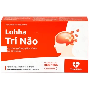 Viên uống Lohha Trí Não Thái Minh điều trị và phòng ngừa các bệnh suy giảm trí tuệ (3 vỉ x 10 viên)