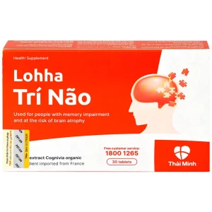 Viên uống Lohha Trí Não Thái Minh điều trị và phòng ngừa các bệnh suy giảm trí tuệ (3 vỉ x 10 viên)
