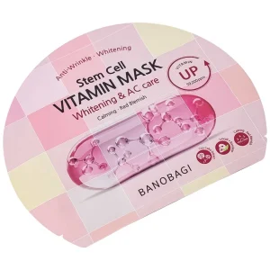 Mặt nạ Banobagi stem cell vitamin mask whitening & ac care hỗ trợ cấp ẩm và dưỡng sáng da cho da mụn (30g)