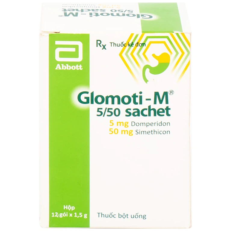 Bột Glomoti-M Glomed điều trị triệu chứng buồn nôn (12 gói x 1.5g)