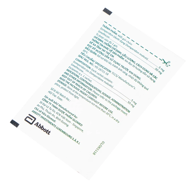 Bột Glomoti-M Glomed điều trị triệu chứng buồn nôn (12 gói x 1.5g)