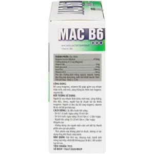 Siro Mac B6 ODO 10ml Odoriko bổ sung magnesi, vitamin B6 (20 ống)