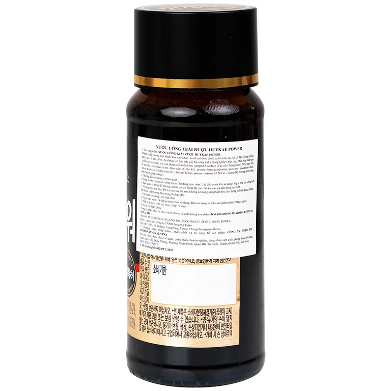Nước uống giải rượu Hutkae Power 100ml KwangDong hỗ trợ giảm khó chịu khi say