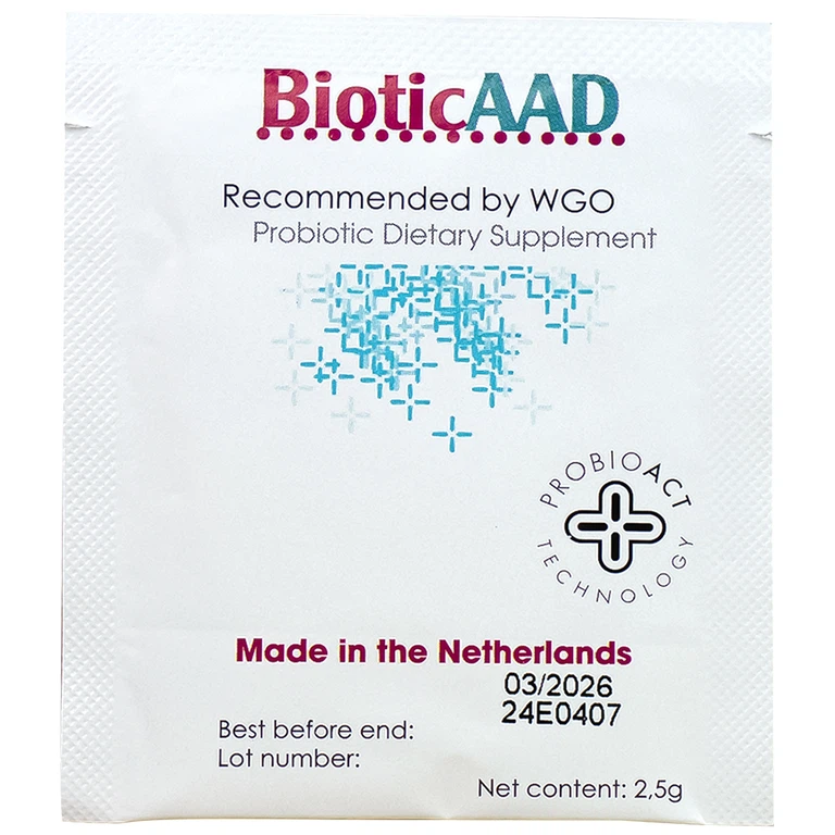 Bột pha uống BioticAAD 2.5g Ecologic AAD bổ sung lợi khuẩn đường ruột, giảm rối loạn tiêu hóa (14 gói)