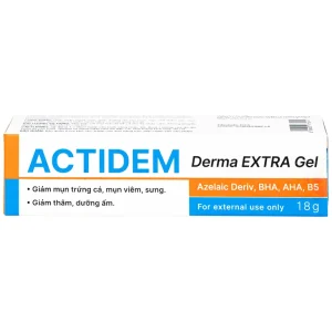 Kem bôi da Actidem Derma Extra Gel 18g ngăn ngừa mụn, dưỡng da và hạn chế thâm sau mụn