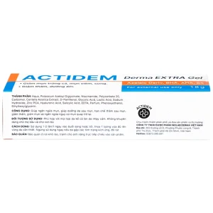 Kem bôi da Actidem Derma Extra Gel 18g ngăn ngừa mụn, dưỡng da và hạn chế thâm sau mụn