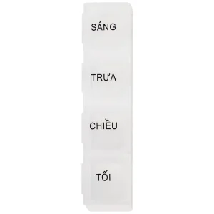 Hộp phân liều thuốc 4-Hole Pillbox PT Medical 4 ngăn dài, nhỏ gọn, tiện dụng (1 cái)