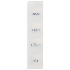 Hộp phân liều thuốc 4-Hole Pillbox PT Medical 4 ngăn dài, nhỏ gọn, tiện dụng (1 cái)